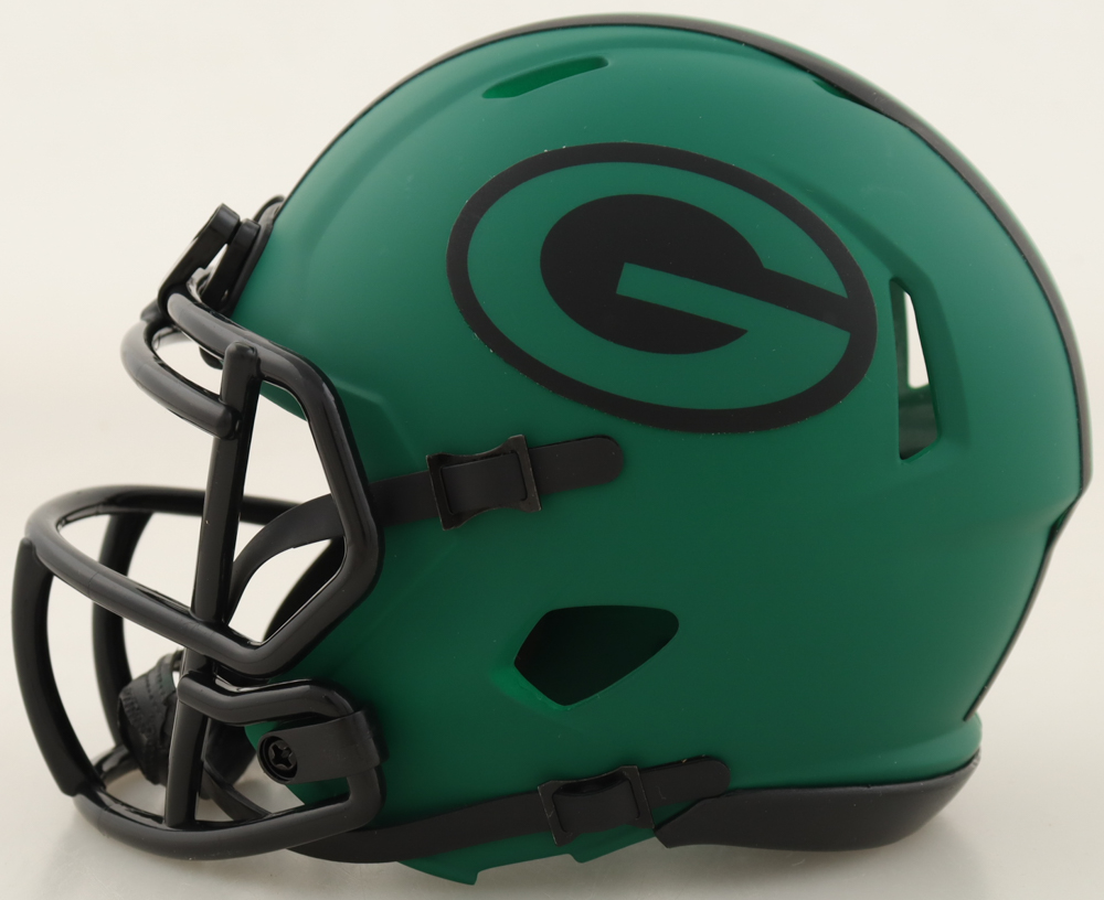 Dontayvion Wicks Signed Packers Rave Alternate Speed Mini Helmet (JSA) at PristineAuction.com Dontayvion Wicks Signed Packers Rave Alternate Speed Mini Helmet (JSA) at PristineAuction.com