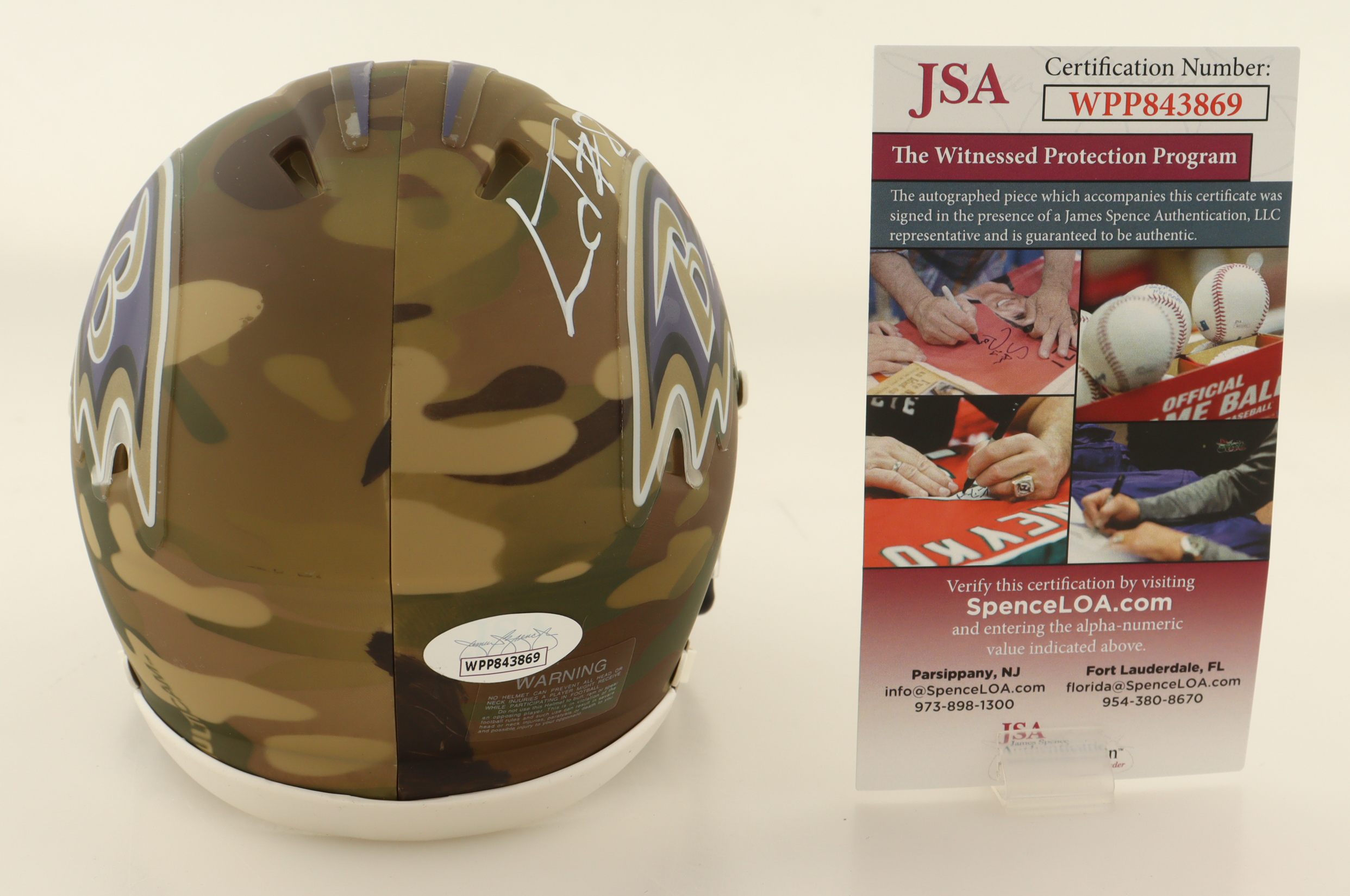 Lamar Jackson Signed Ravens Camo Alternate Speed Mini Helmet (JSA) at PristineAuction.com Lamar Jackson Signed Ravens Camo Alternate Speed Mini Helmet (JSA) at PristineAuction.com