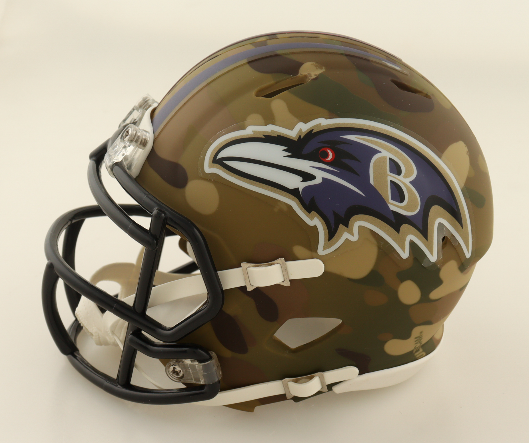 Lamar Jackson Signed Ravens Camo Alternate Speed Mini Helmet (JSA) at PristineAuction.com Lamar Jackson Signed Ravens Camo Alternate Speed Mini Helmet (JSA) at PristineAuction.com
