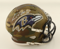 Lamar Jackson Signed Ravens Camo Alternate Speed Mini Helmet (JSA) at PristineAuction.com