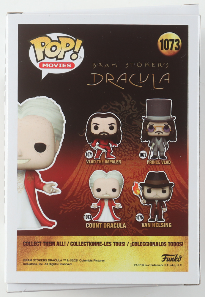 Gary Oldman Signed "Bram Stoker's Dracula" #1073 Count Dracula Funko Pop! Vinyl Figure (ACOA) at PristineAuction.com Gary Oldman Signed "Bram Stoker's Dracula" #1073 Count Dracula Funko Pop! Vinyl Figure (ACOA) at PristineAuction.com