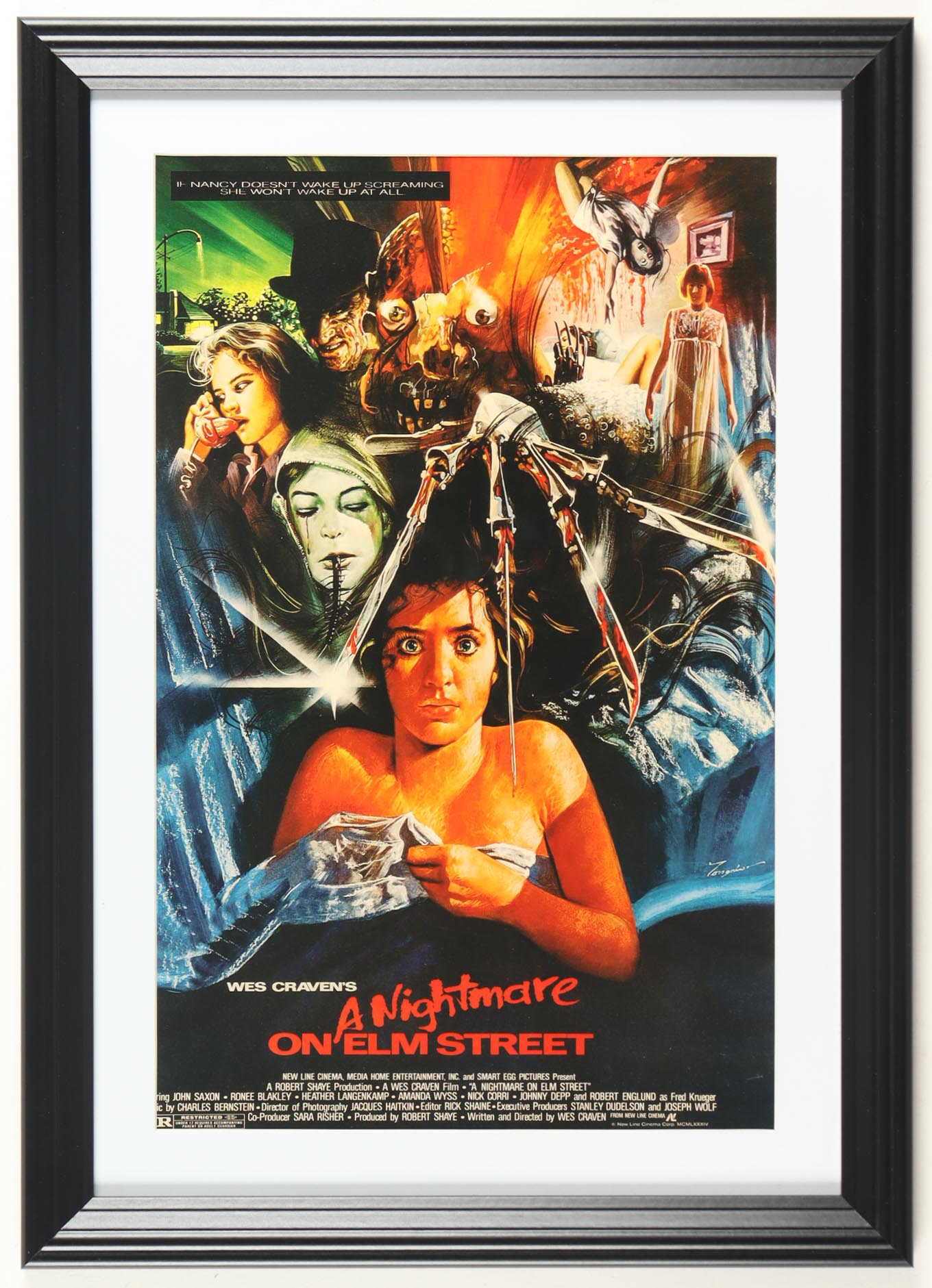1984 "A Nightmare on Elm Street" Custom Framed Print at PristineAuction.com 1984 "A Nightmare on Elm Street" Custom Framed Print at PristineAuction.com