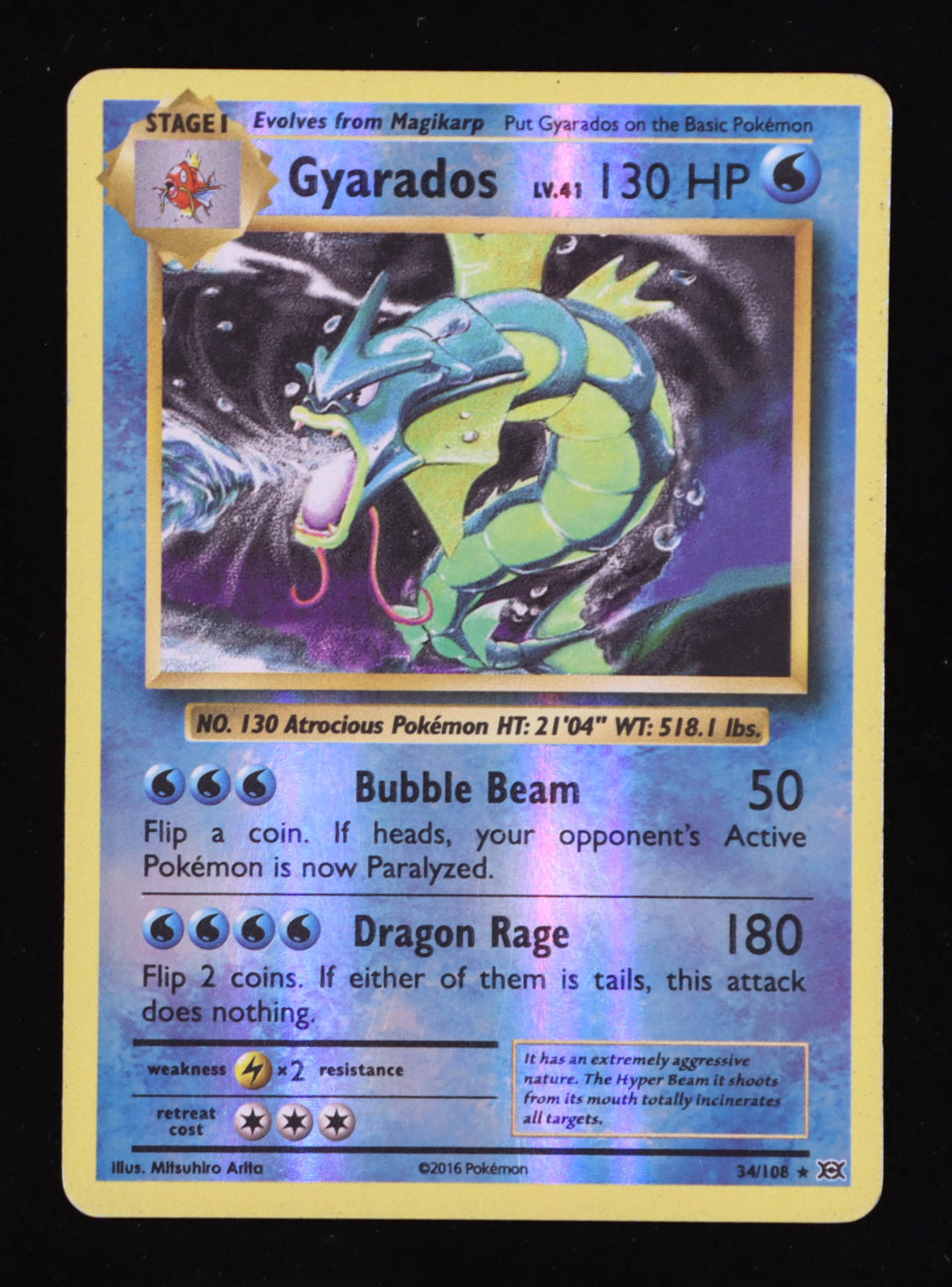Gyarados 2016 Pokemon Evolutions Reverse Holo #34 at PristineAuction.com Gyarados 2016 Pokemon Evolutions Reverse Holo #34 at PristineAuction.com
