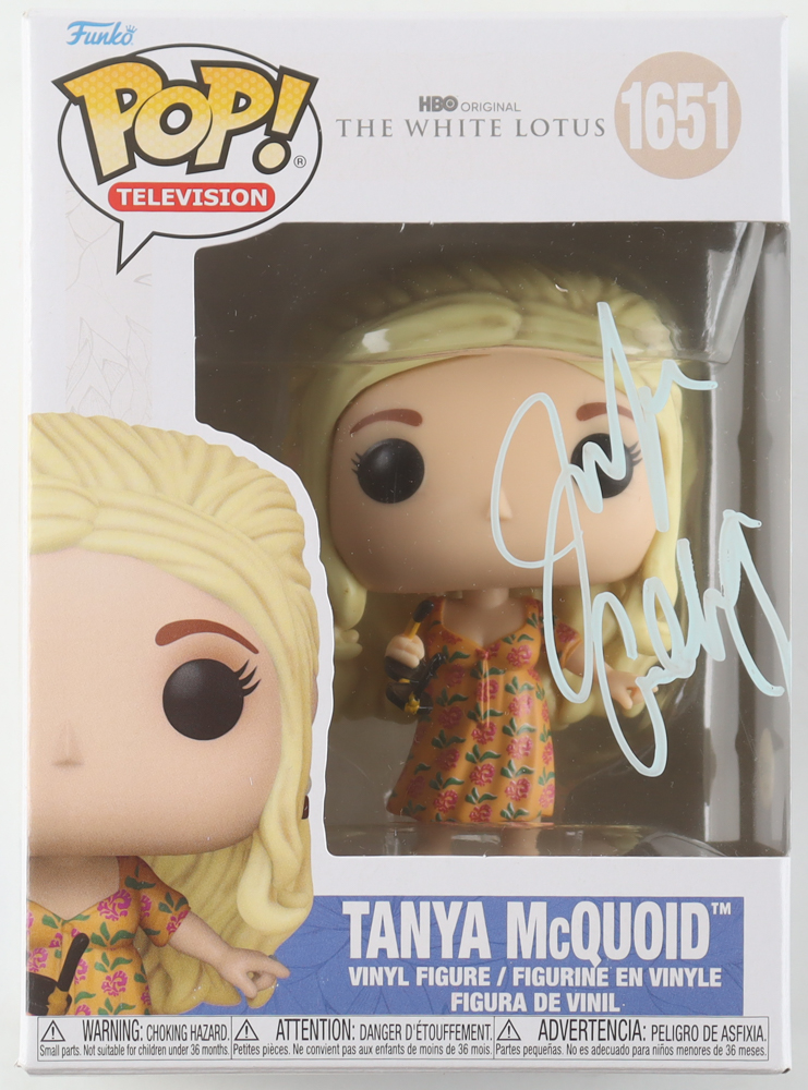 Jennifer Coolidge Signed "The White Lotus" #1651 Tanya McQuoid Funko Pop! Vinyl Figure (ACOA) at PristineAuction.com Jennifer Coolidge Signed "The White Lotus" #1651 Tanya McQuoid Funko Pop! Vinyl Figure (ACOA) at PristineAuction.com