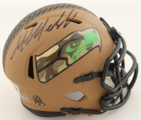 Mike Macdonald Signed Seahawks Salute to Service Alternate Speed Mini Helmet (Beckett) at PristineAuction.com