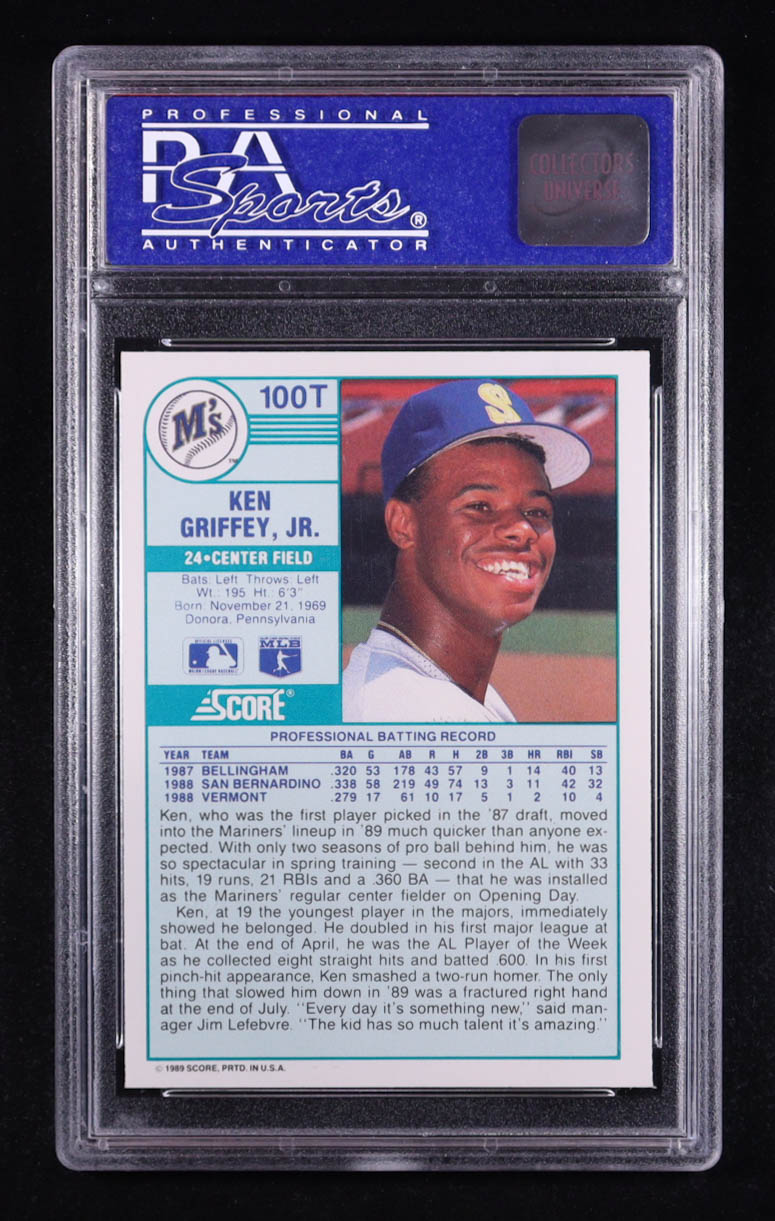 Ken Griffey Jr. 1989 Score/Traded #100T RC (PSA 9) at PristineAuction.com Ken Griffey Jr. 1989 Score/Traded #100T RC (PSA 9) at PristineAuction.com