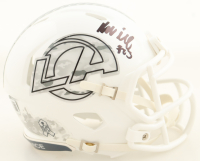 Kyren Williams Signed Rams Salute to Service Alternate Speed Mini Helmet (Beckett) at PristineAuction.com