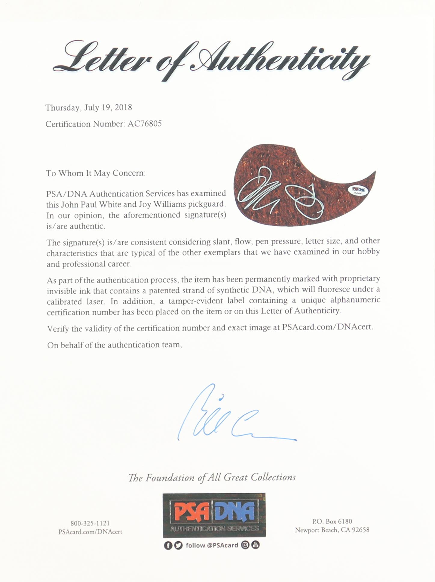 John Paul White & Joy Williams Signed 39" Acoustic Guitar (PSA) at PristineAuction.com John Paul White & Joy Williams Signed 39" Acoustic Guitar (PSA) at PristineAuction.com