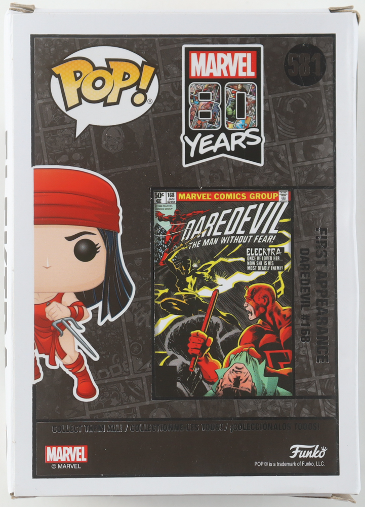 Jennifer Garner Signed "Marvel 80 Years" Elektra #581 Bobble-Head Funko Pop! Vinyl Figure (ACOA) at PristineAuction.com Jennifer Garner Signed "Marvel 80 Years" Elektra #581 Bobble-Head Funko Pop! Vinyl Figure (ACOA) at PristineAuction.com