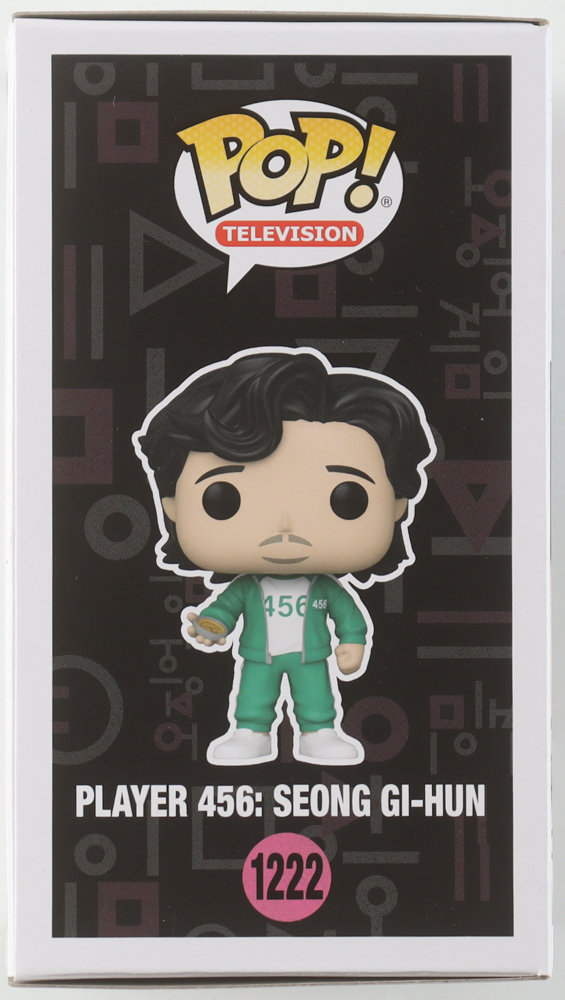 Lee Jung-Jae Signed "Squid Game" #1222 Player 456: Seong Gi-Hun Funko Pop! Vinyl Figure (ACOA) at PristineAuction.com Lee Jung-Jae Signed "Squid Game" #1222 Player 456: Seong Gi-Hun Funko Pop! Vinyl Figure (ACOA) at PristineAuction.com