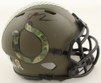 Shane Steichen Signed Colts Salute to Service Alternate Speed Mini Helmet (Beckett) at PristineAuction.com