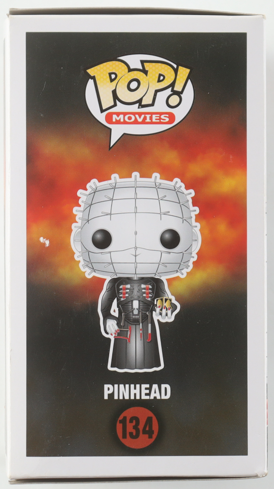 Clive Barker Signed "Hellraiser III: Hell on Earth" #134 Pinhead Funko Pop! Vinyl Figure (ACOA) at PristineAuction.com Clive Barker Signed "Hellraiser III: Hell on Earth" #134 Pinhead Funko Pop! Vinyl Figure (ACOA) at PristineAuction.com