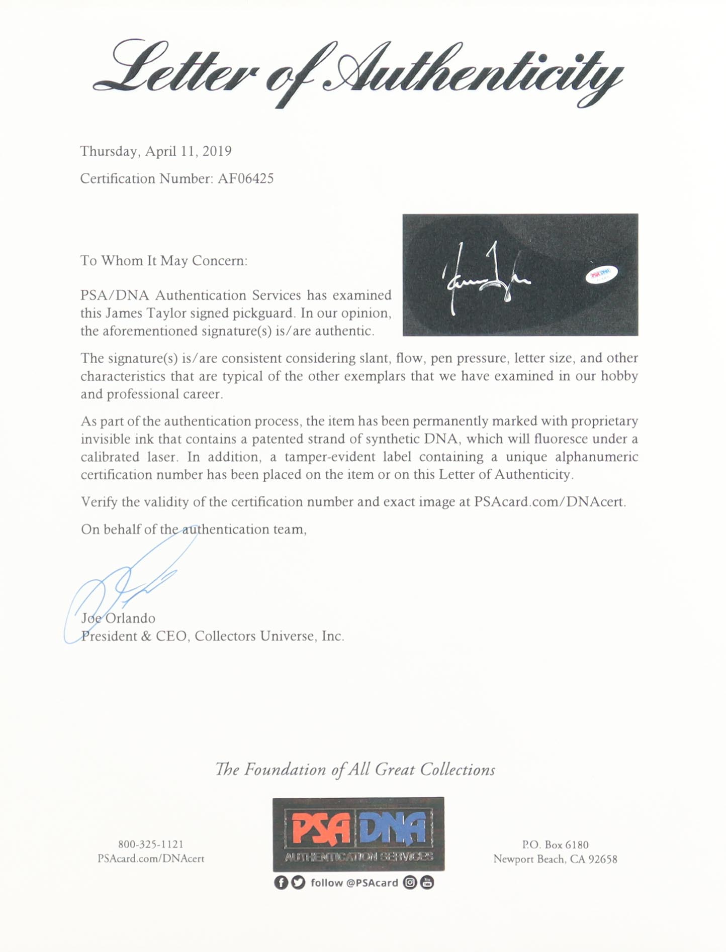 James Taylor Signed 39" Acoustic Guitar (PSA) at PristineAuction.com James Taylor Signed 39" Acoustic Guitar (PSA) at PristineAuction.com