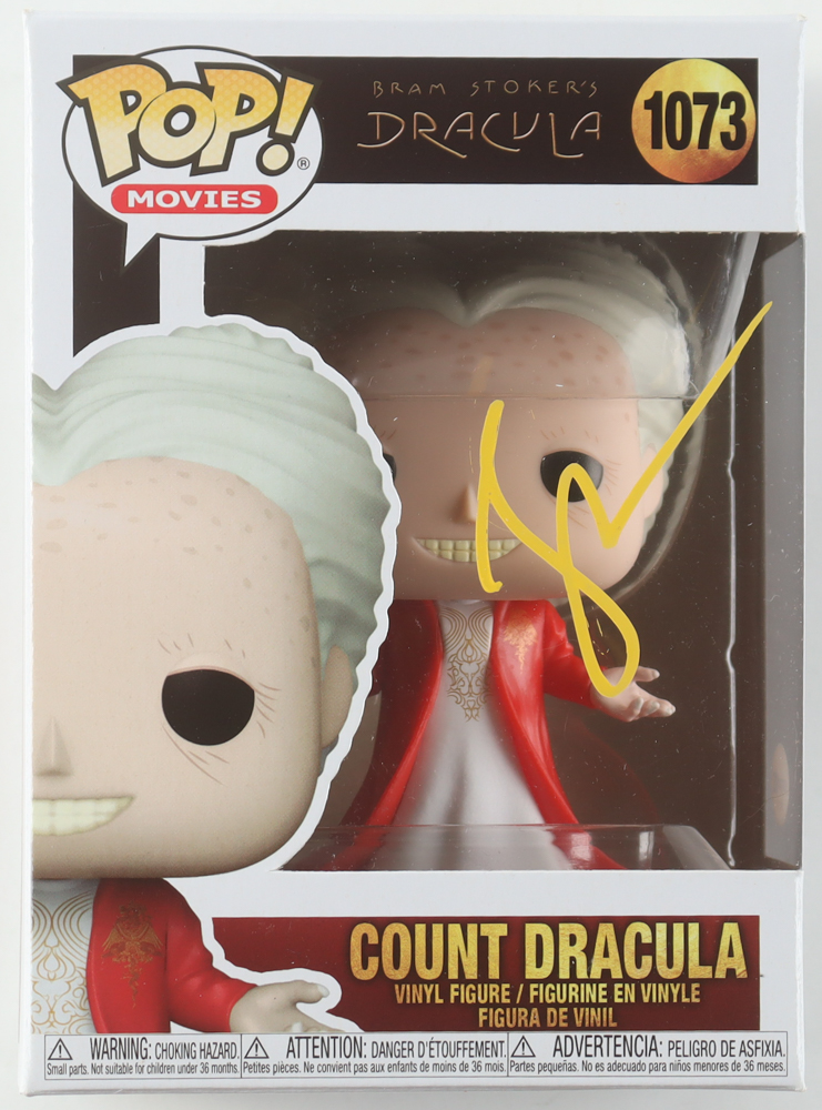Gary Oldman Signed "Bram Stoker's Dracula" #1073 Count Dracula Funko Pop! Vinyl Figure (ACOA) at PristineAuction.com Gary Oldman Signed "Bram Stoker's Dracula" #1073 Count Dracula Funko Pop! Vinyl Figure (ACOA) at PristineAuction.com