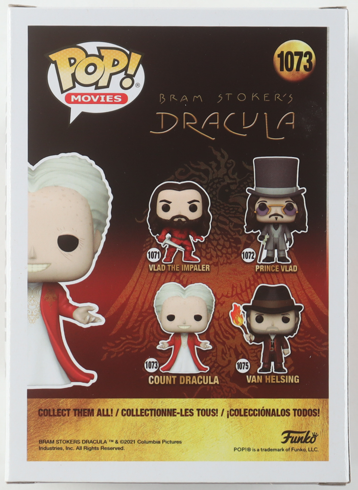 Gary Oldman Signed "Bram Stoker's Dracula" #1073 Count Dracula Funko Pop! Vinyl Figure (ACOA) at PristineAuction.com Gary Oldman Signed "Bram Stoker's Dracula" #1073 Count Dracula Funko Pop! Vinyl Figure (ACOA) at PristineAuction.com