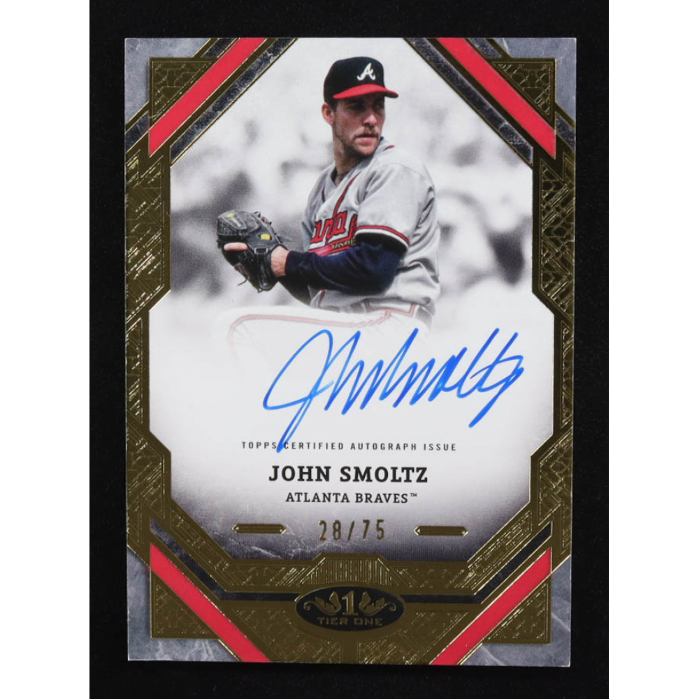 John Smoltz 2025 Topps Tier One Tier One Autographs #T1AJS #28/75 at PristineAuction.com