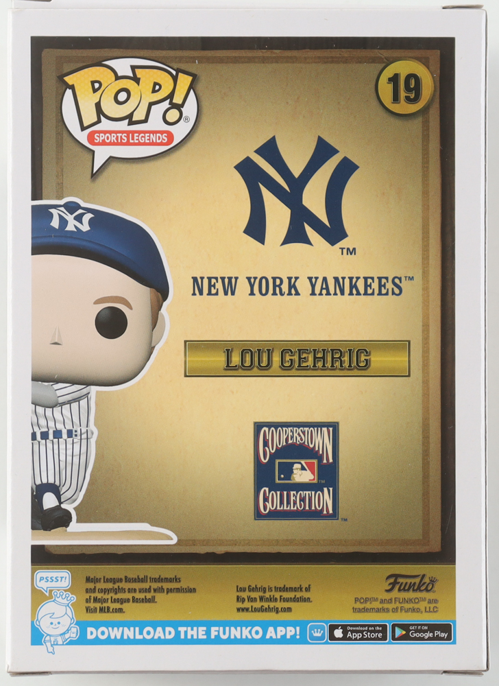 Joe Torre Signed "New York Yankees" #19 Lou Gehrig Funko Pop! Vinyl Figure (PSA) at PristineAuction.com Joe Torre Signed "New York Yankees" #19 Lou Gehrig Funko Pop! Vinyl Figure (PSA) at PristineAuction.com