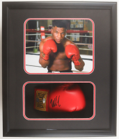 Mike Tyson Signed Boxing Glove Shadowbox Display (JSA & Tyson) at PristineAuction.com