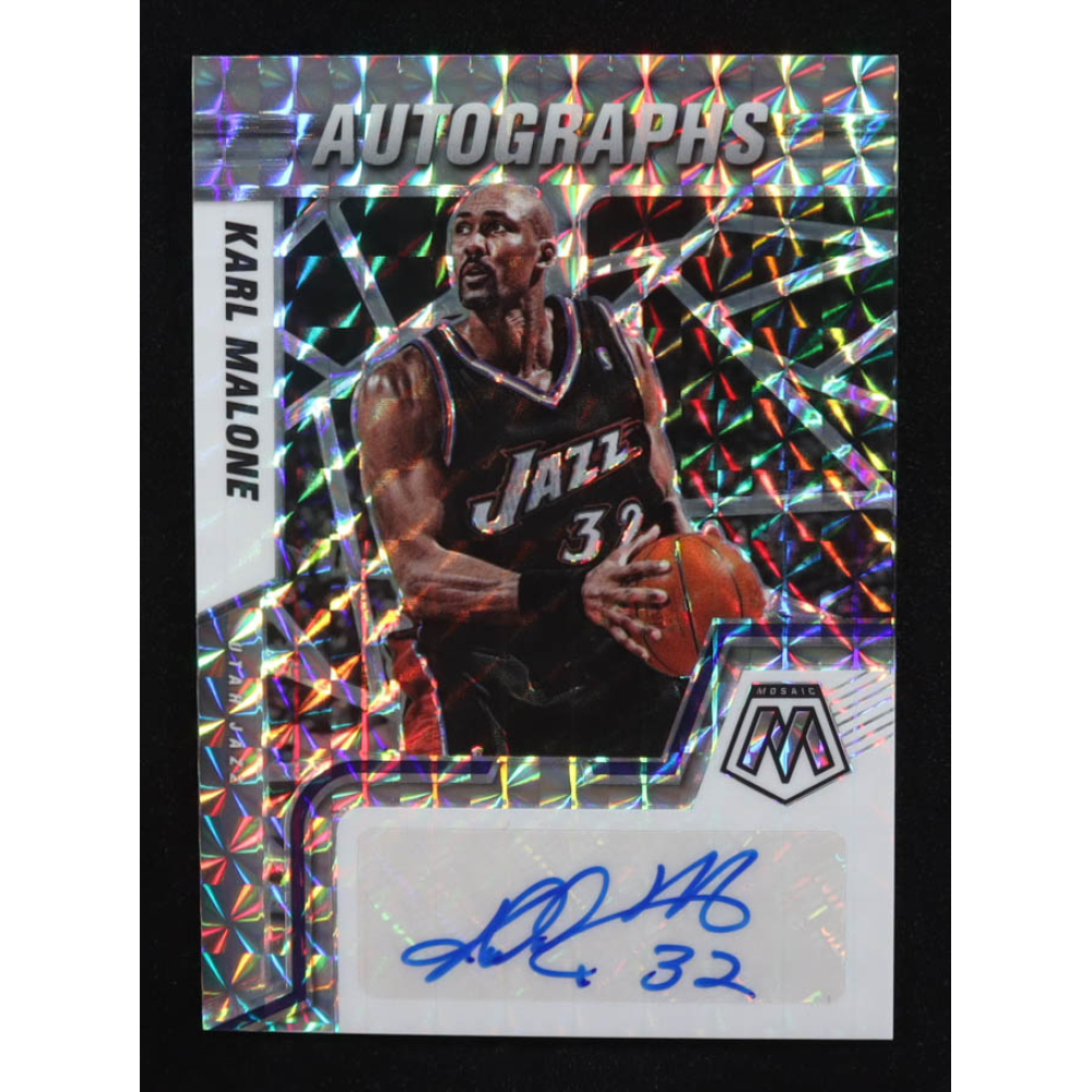 Karl Malone 2021-22 Panini Mosaic Autographs Mosaic #59 at PristineAuction.com