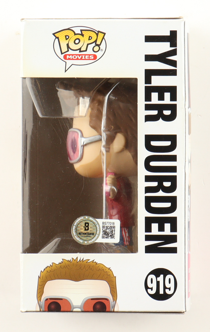 Brad Pitt Signed "Fight Club" #919 Tyler Durden Funko Pop! Vinyl Figure (Beckett) at PristineAuction.com Brad Pitt Signed "Fight Club" #919 Tyler Durden Funko Pop! Vinyl Figure (Beckett) at PristineAuction.com