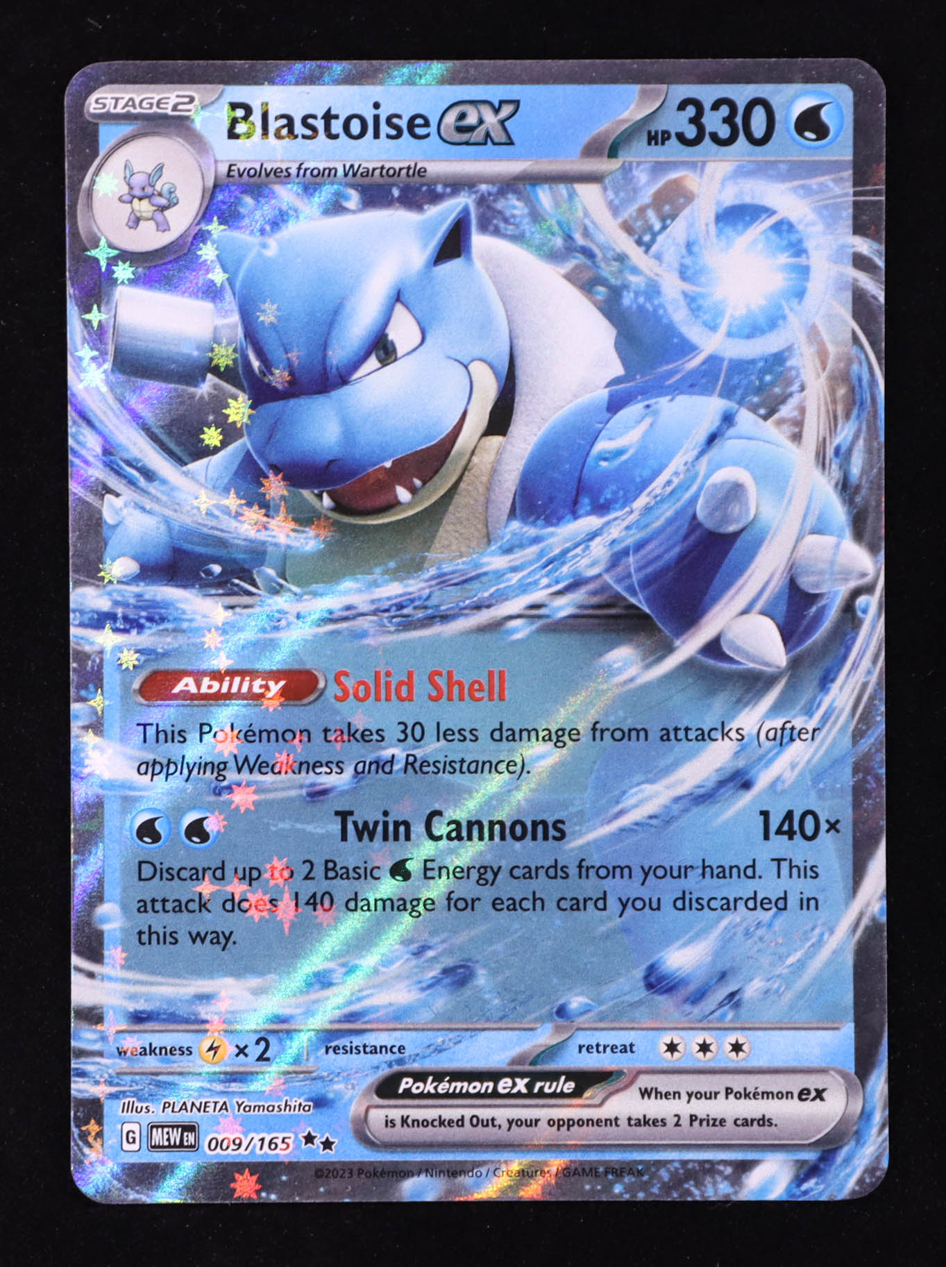 Blastoise ex 2023 Pokemon Scarlet & Violet 151 Holo #9 at PristineAuction.com Blastoise ex 2023 Pokemon Scarlet & Violet 151 Holo #9 at PristineAuction.com