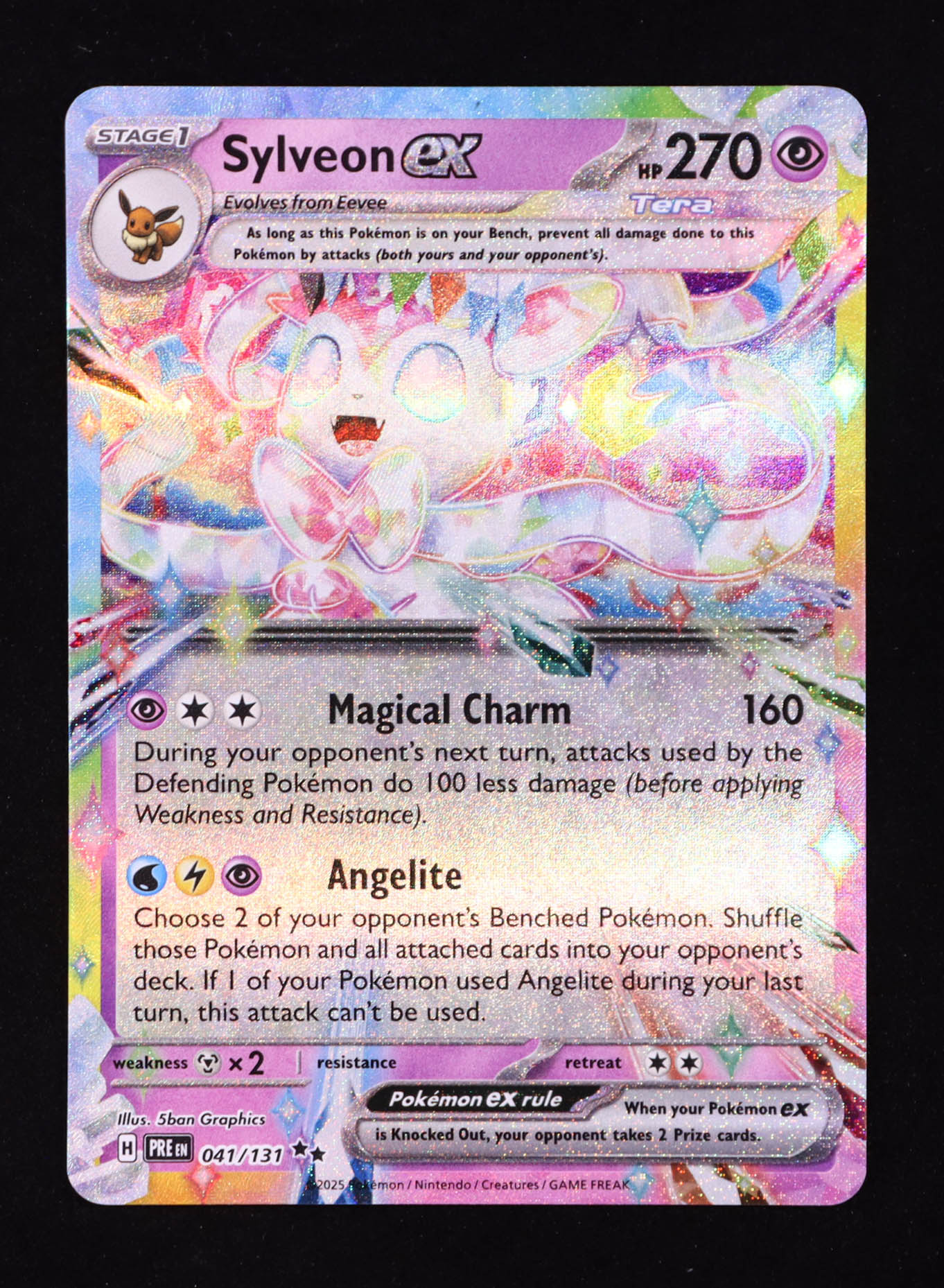 Sylveon ex 2025 Pokemon Prismatic Evolutions Holo #41 at PristineAuction.com Sylveon ex 2025 Pokemon Prismatic Evolutions Holo #41 at PristineAuction.com