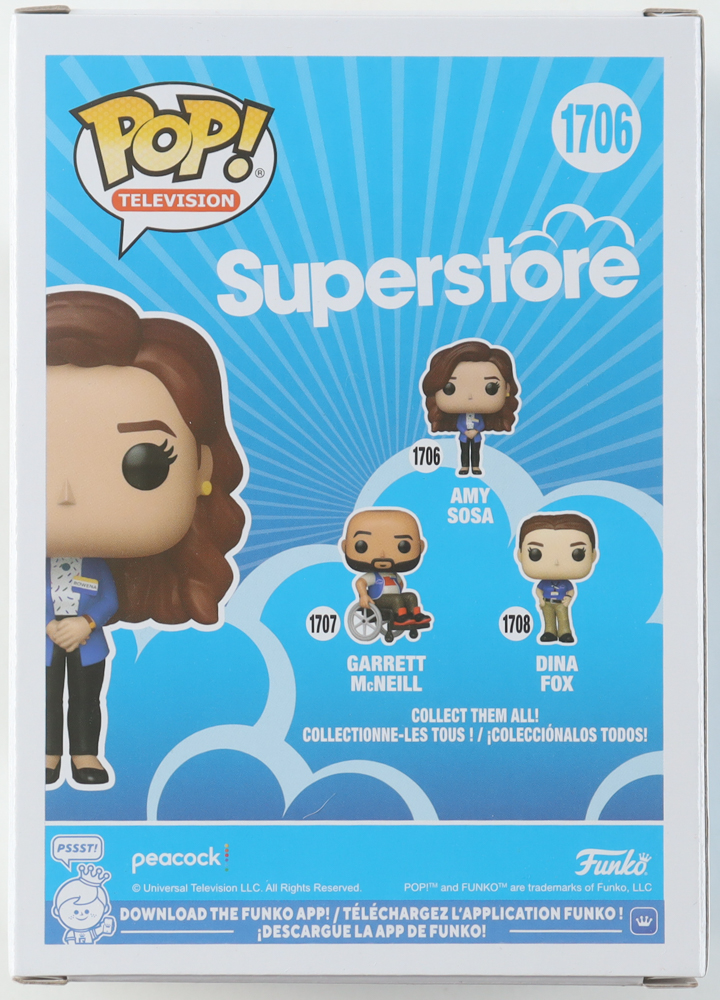 America Ferrera Signed "Superstore" #1706 Amy Sosa Funko Pop! Vinyl Figure (PSA) at PristineAuction.com America Ferrera Signed "Superstore" #1706 Amy Sosa Funko Pop! Vinyl Figure (PSA) at PristineAuction.com