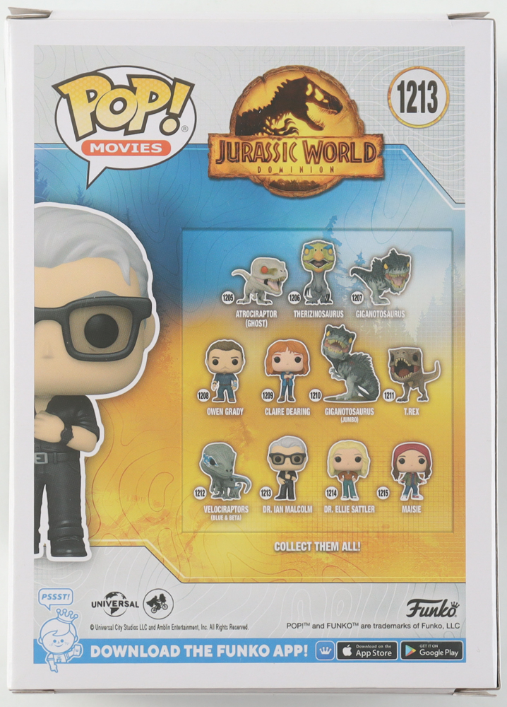 Jeff Goldblum Signed "Jurassic World Dominion" #1213 Dr. Ian Malcolm Funko Pop! Vinyl Figure (PSA) at PristineAuction.com Jeff Goldblum Signed "Jurassic World Dominion" #1213 Dr. Ian Malcolm Funko Pop! Vinyl Figure (PSA) at PristineAuction.com