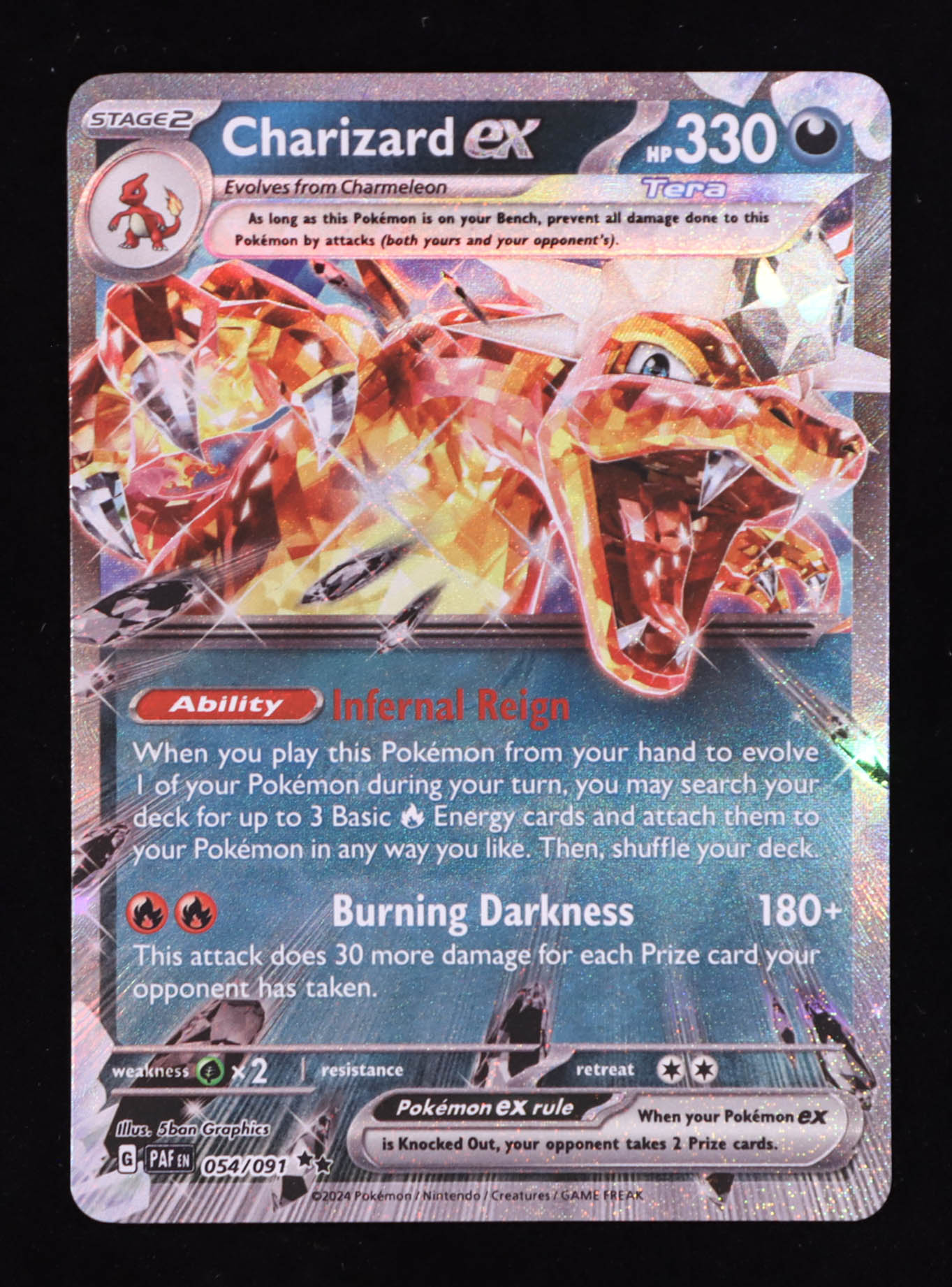 Charizard ex 2024 Pokemon Paldean Fates Holo #54 at PristineAuction.com Charizard ex 2024 Pokemon Paldean Fates Holo #54 at PristineAuction.com