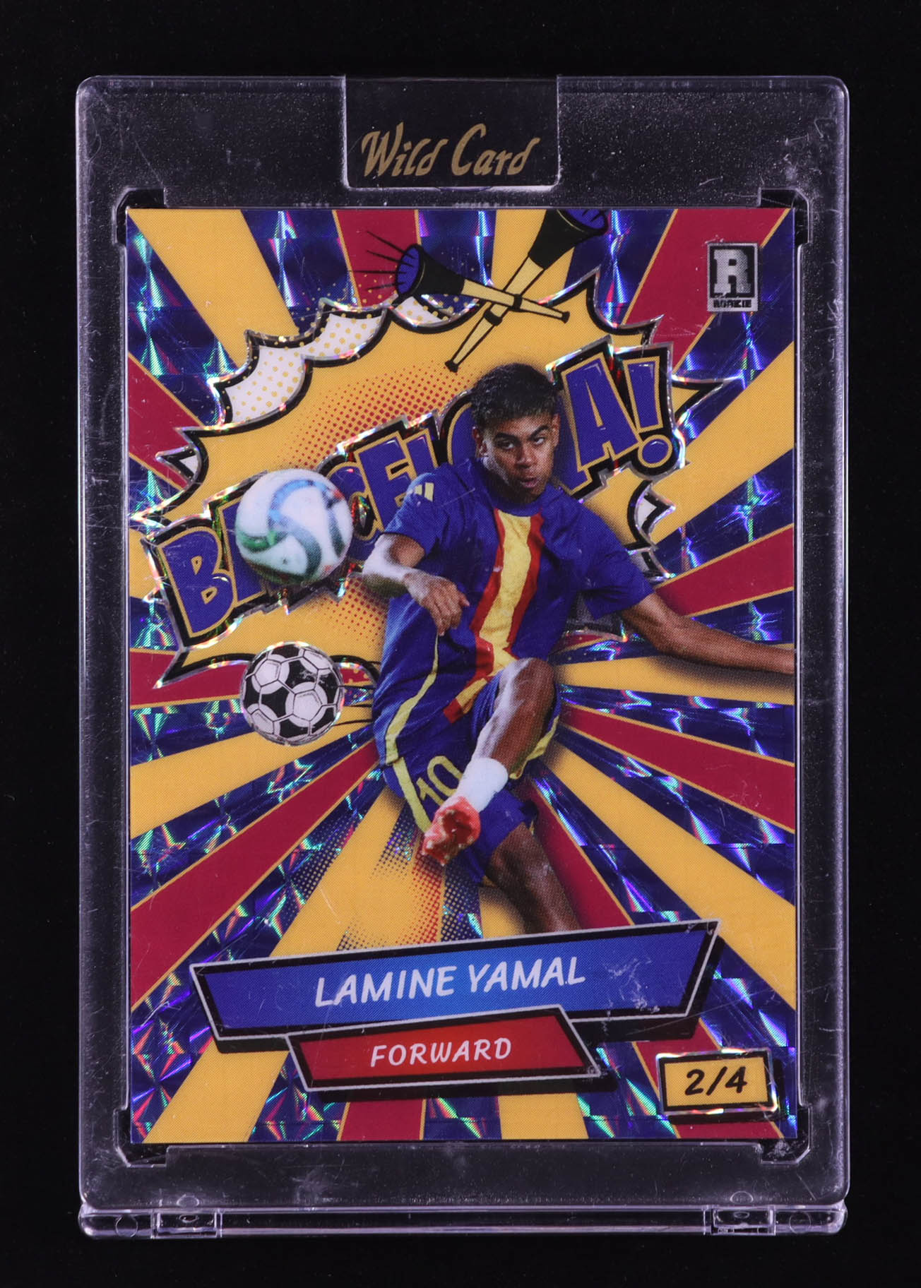 Lamine Yamal 2024 Wild Card Comix BARCELONA! Blue Mosaic #ACBG-LY4 #2/4 RC at PristineAuction.com Lamine Yamal 2024 Wild Card Comix BARCELONA! Blue Mosaic #ACBG-LY4 #2/4 RC at PristineAuction.com