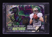 Drew Brees 2024 Wild Card Dino-Might Pre-Historic Raptor Green Lazer #PHRAP1-DB #2/3 at PristineAuction.com