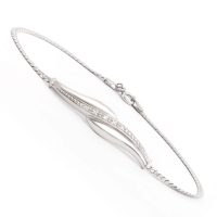 .05 CTW Natural Diamonds Rhodium Plated Designer Bracelet size 7.5 Inches  | Estimated Value $1,899 (AMG) at PristineAuction.com