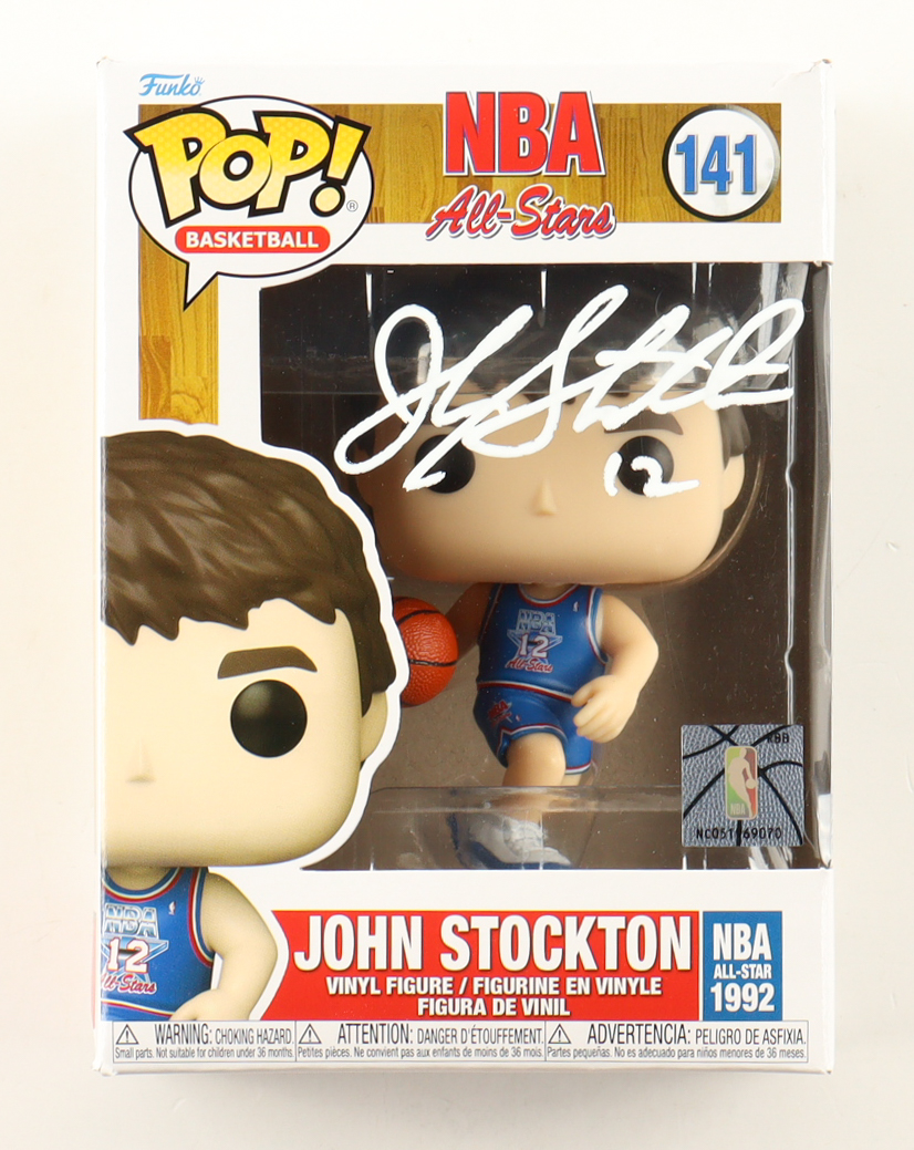 John Stockton Signed "NBA All-Stars" #141 Funko Pop! Vinyl Figure (Beckett) at PristineAuction.com John Stockton Signed "NBA All-Stars" #141 Funko Pop! Vinyl Figure (Beckett) at PristineAuction.com