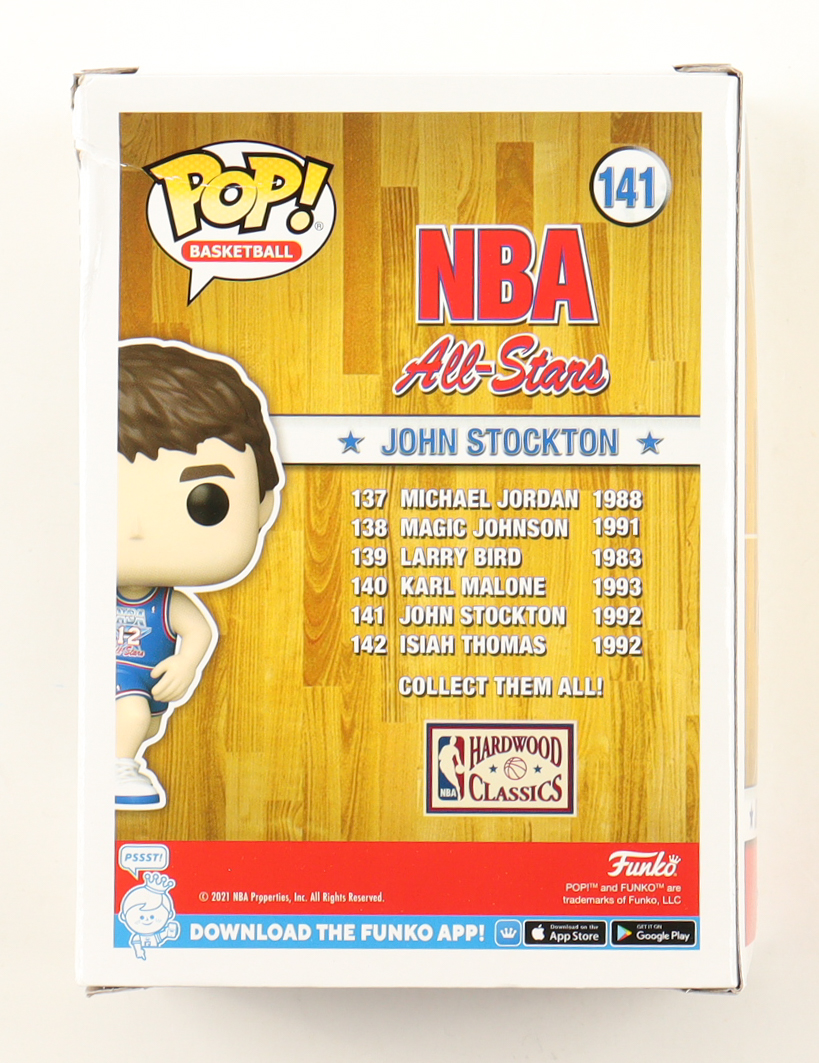 John Stockton Signed "NBA All-Stars" #141 Funko Pop! Vinyl Figure (Beckett) at PristineAuction.com John Stockton Signed "NBA All-Stars" #141 Funko Pop! Vinyl Figure (Beckett) at PristineAuction.com