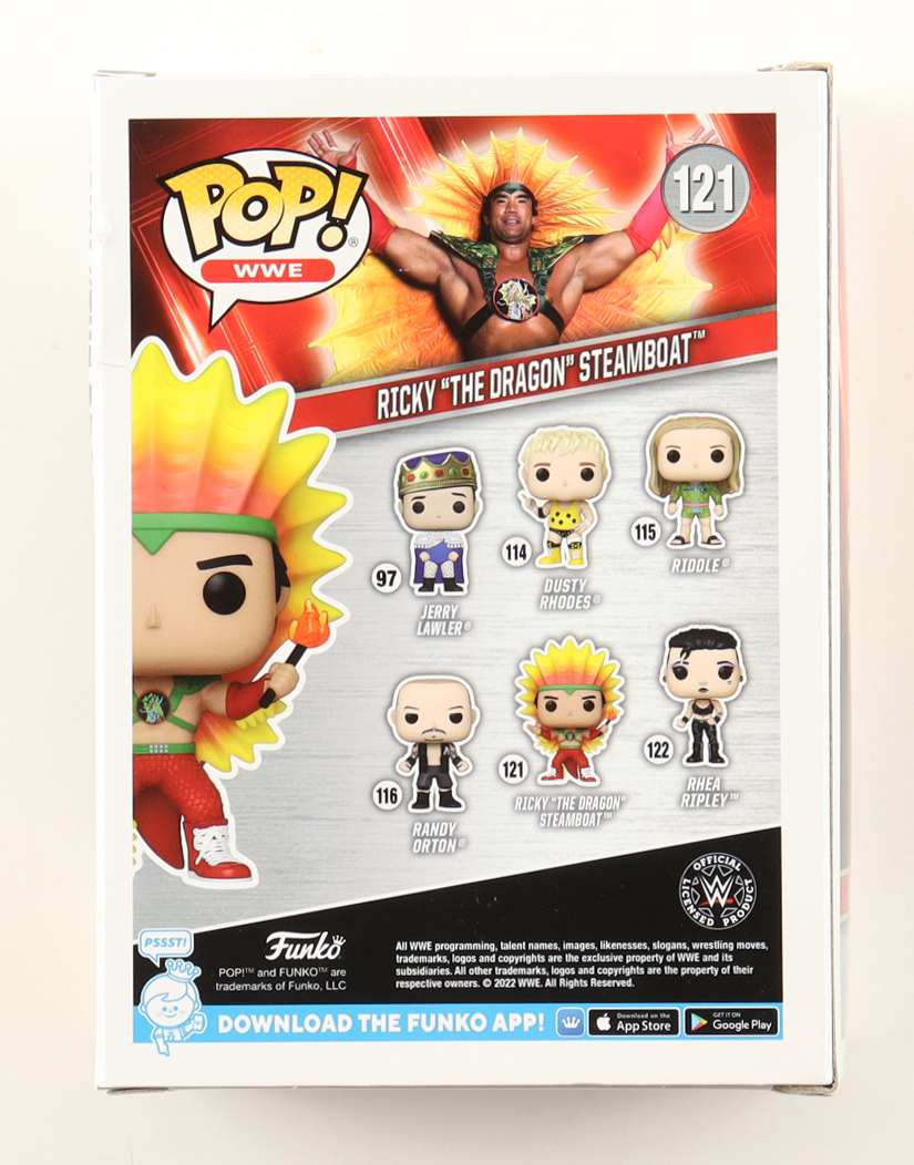 Ricky "The Dragon" Steamboat Signed WWE #121 Funko Pop! Vinyl Figure (Beckett) at PristineAuction.com Ricky "The Dragon" Steamboat Signed WWE #121 Funko Pop! Vinyl Figure (Beckett) at PristineAuction.com