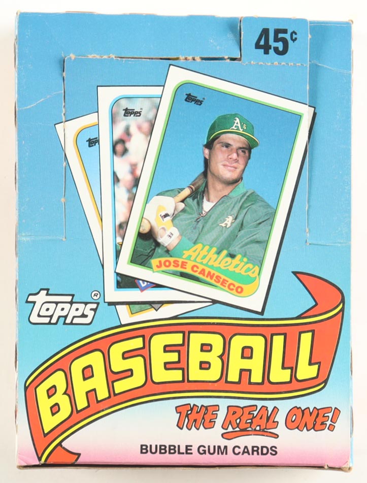 1989 Topps Baseball Trading Card Wax Box (36 Packs) at PristineAuction.com 1989 Topps Baseball Trading Card Wax Box (36 Packs) at PristineAuction.com