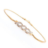 .09 CTW Natural Diamonds 18K Gold Plated Designer Bracelet size 7.5 Inches  | Estimated Value $1,919 (AMG) at PristineAuction.com