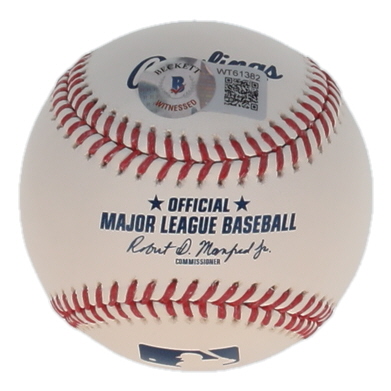 John Smoltz Signed OML Baseball Inscribed "HOF 15" (Beckett) at PristineAuction.com John Smoltz Signed OML Baseball Inscribed "HOF 15" (Beckett) at PristineAuction.com