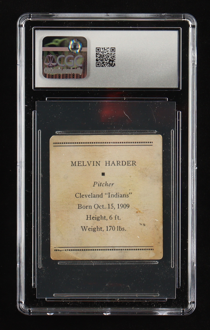 Mel Harder 1933 Tattoo Orbit #R305 (CGC 1) at PristineAuction.com Mel Harder 1933 Tattoo Orbit #R305 (CGC 1) at PristineAuction.com