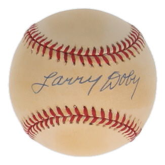 Larry Doby Signed OAL Baseball (JSA) at PristineAuction.com Larry Doby Signed OAL Baseball (JSA) at PristineAuction.com