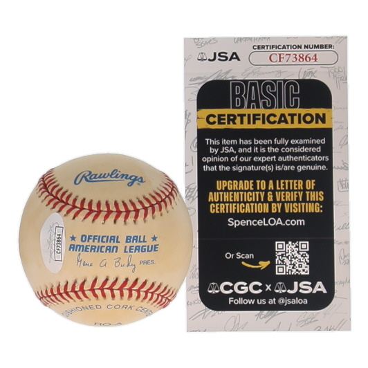 Larry Doby Signed OAL Baseball (JSA) at PristineAuction.com Larry Doby Signed OAL Baseball (JSA) at PristineAuction.com