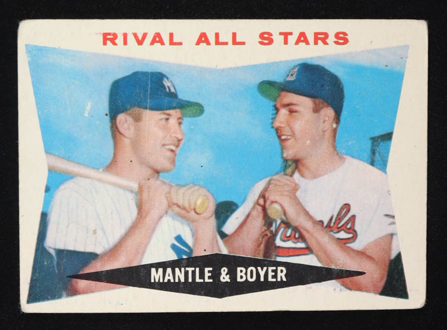 Mickey Mantle / Ken Boyer 1960 Topps Rival All-Stars #160 at PristineAuction.com Mickey Mantle / Ken Boyer 1960 Topps Rival All-Stars #160 at PristineAuction.com