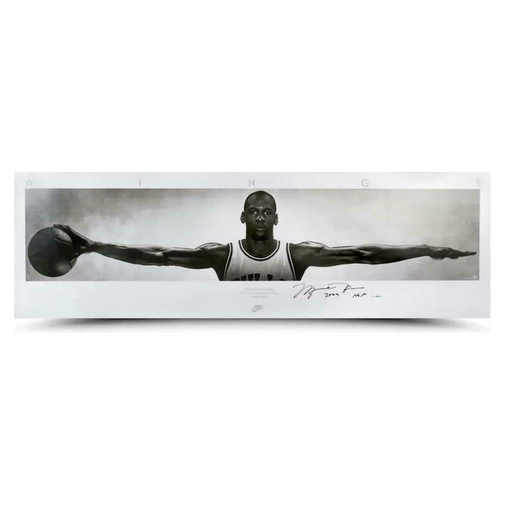 Michael Jordan Signed LE "Wings" 23x72 Photo Inscribed "2009 HOF" (UDA) at PristineAuction.com Michael Jordan Signed LE "Wings" 23x72 Photo Inscribed "2009 HOF" (UDA) at PristineAuction.com