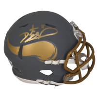 Daunte Culpepper Signed Vikings Slate Alternate Speed Mini Helmet (Beckett) at PristineAuction.com