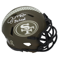 Joe Montana Signed 49ers LE Salute to Service Alternate Speed Mini Helmet Inscribed "Joe Cool" (Fanatics) at PristineAuction.com