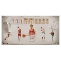 Steve Kerr Signed LE Bulls "9x Champs" 18x36 Photo (UDA) at PristineAuction.com