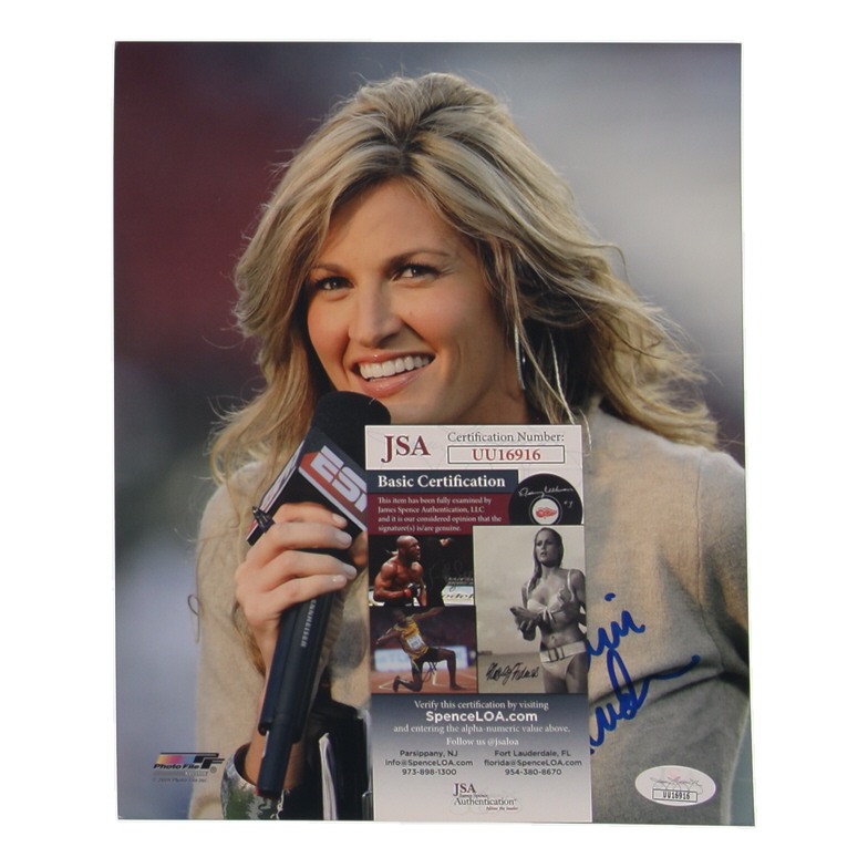 Erin Andrews Signed 8x10 Photo (JSA) at PristineAuction.com Erin Andrews Signed 8x10 Photo (JSA) at PristineAuction.com