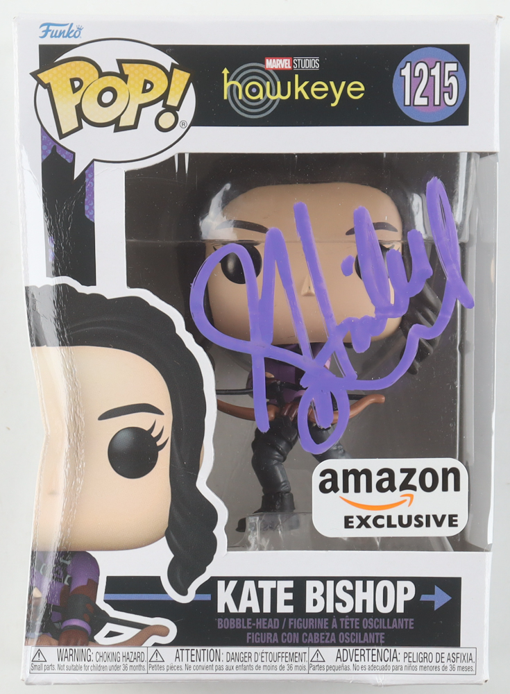 Hailee Steinfeld Signed "Hawkeye" #1215 Kate Bishop Funko POP! Vinyl Figure (Beckett) at PristineAuction.com Hailee Steinfeld Signed "Hawkeye" #1215 Kate Bishop Funko POP! Vinyl Figure (Beckett) at PristineAuction.com