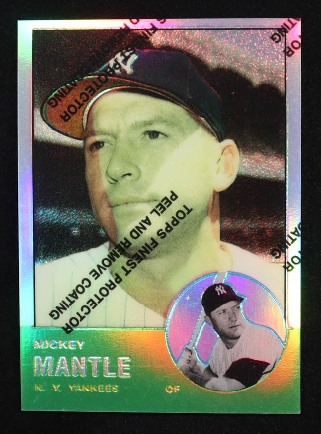 Mickey Mantle 1996 Topps Mantle Finest Refractors 1963 Topps #13 at PristineAuction.com Mickey Mantle 1996 Topps Mantle Finest Refractors 1963 Topps #13 at PristineAuction.com
