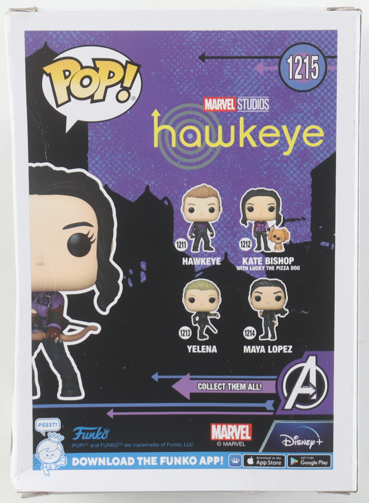 Hailee Steinfeld Signed "Hawkeye" #1215 Kate Bishop Funko POP! Vinyl Figure (Beckett) at PristineAuction.com Hailee Steinfeld Signed "Hawkeye" #1215 Kate Bishop Funko POP! Vinyl Figure (Beckett) at PristineAuction.com